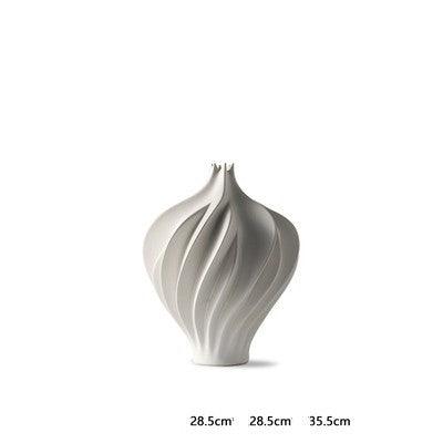 Spiral Twist Pointed Mouth Vase Ornaments Accumulation Round Ball - Pacisia