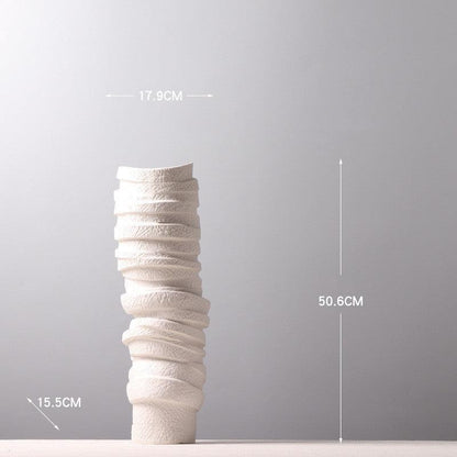 Stacked Texture Creative Ceramic Vase - Pacisia