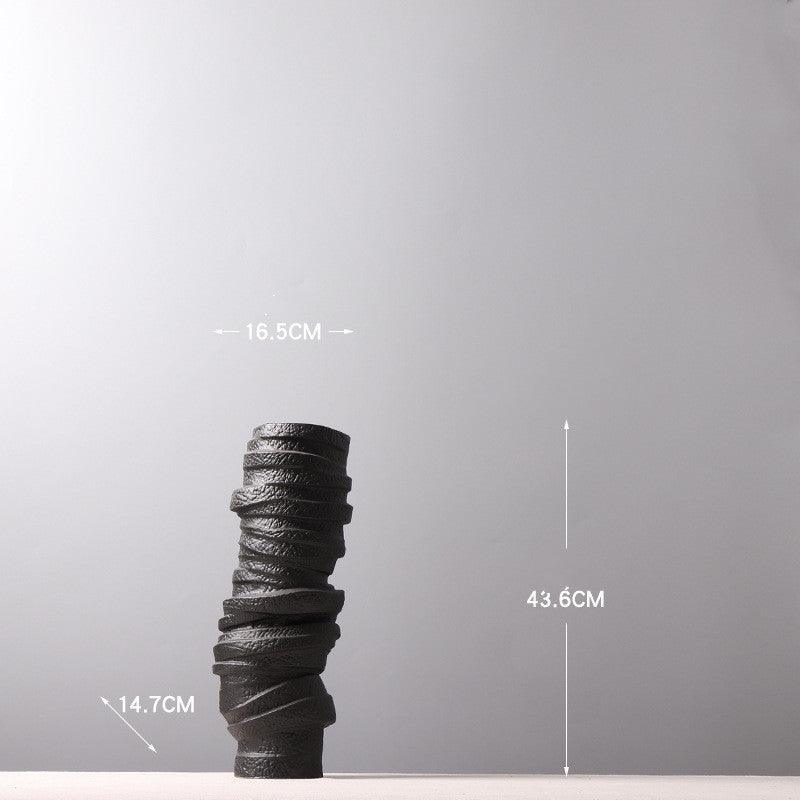 Stacked Texture Creative Ceramic Vase - Pacisia