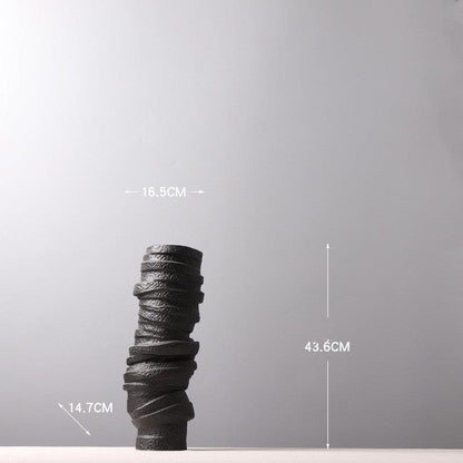 Stacked Texture Creative Ceramic Vase - Pacisia