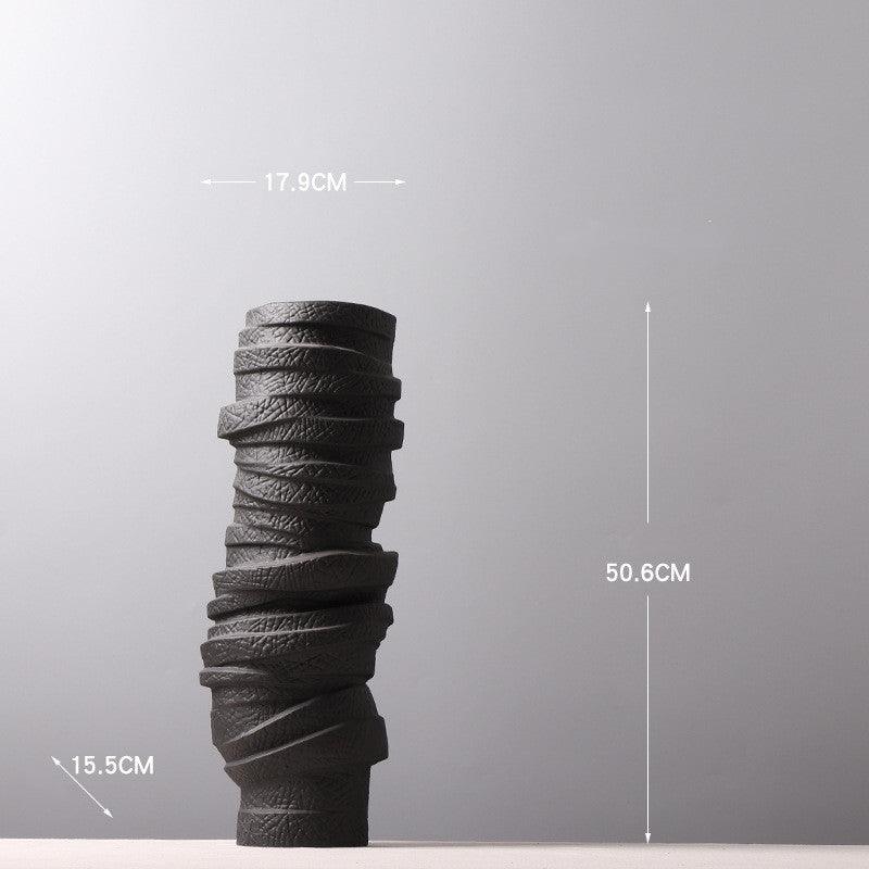 Stacked Texture Creative Ceramic Vase - Pacisia