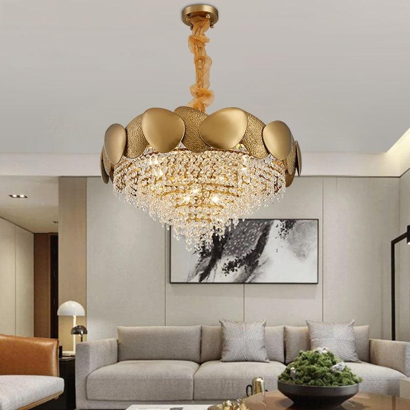 Stainless Steel Living Room Ceiling Crystal Chandelier - Pacisia