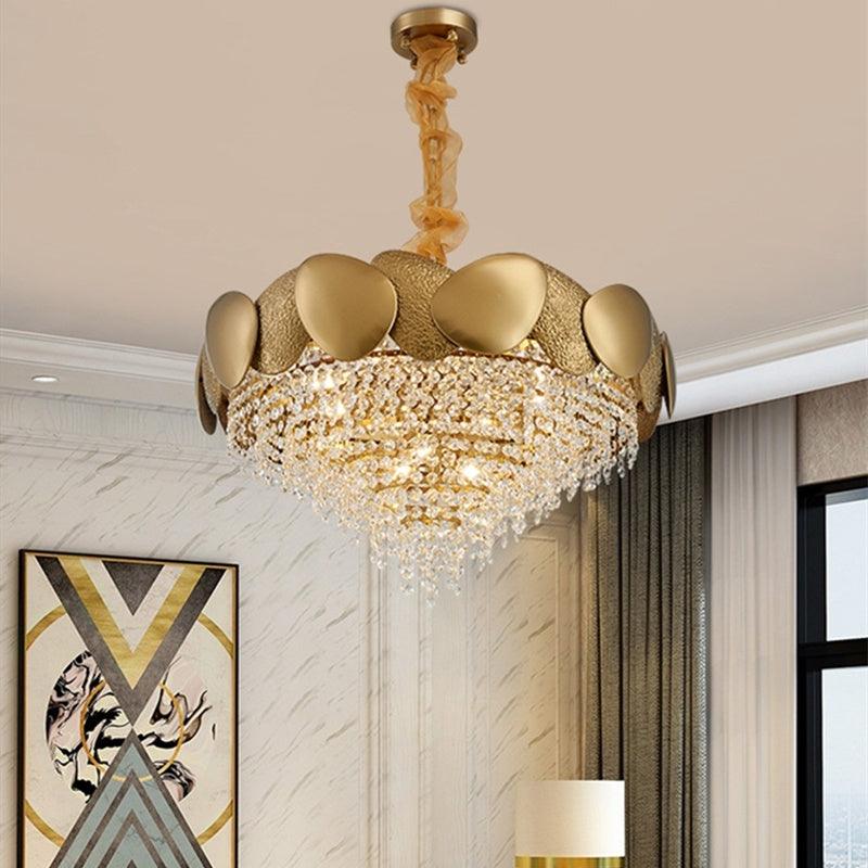 Stainless Steel Living Room Ceiling Crystal Chandelier - Pacisia