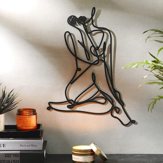 Standing Posture Art Abstract Metal Decoration Wall Pendant - Pacisia