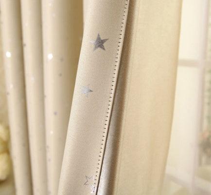 Star print perforated finished curtain - Pacisia