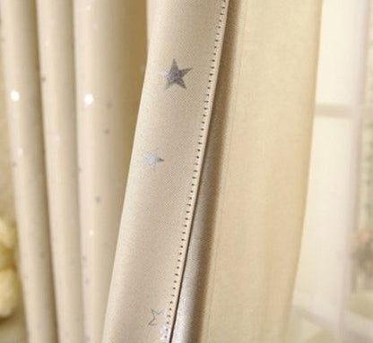 Star print perforated finished curtain - Pacisia