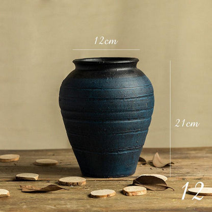 Stoneware Clay Pot Vase Decoration Flower Pot Living Room - Pacisia