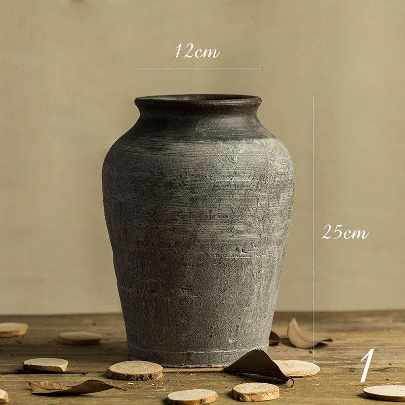 Stoneware Clay Pot Vase Decoration Flower Pot Living Room - Pacisia