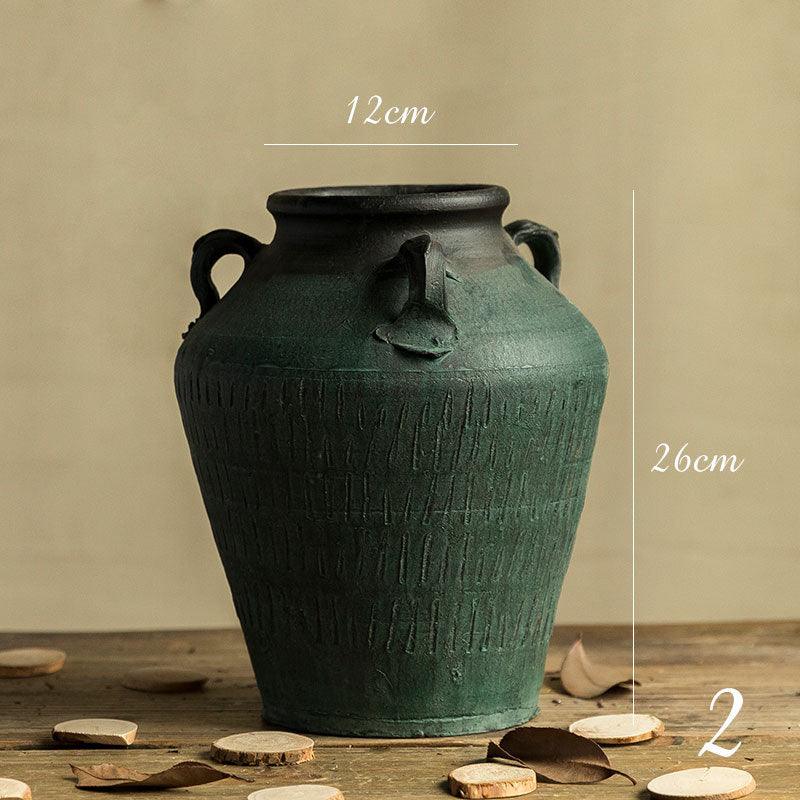 Stoneware Clay Pot Vase Decoration Flower Pot Living Room - Pacisia