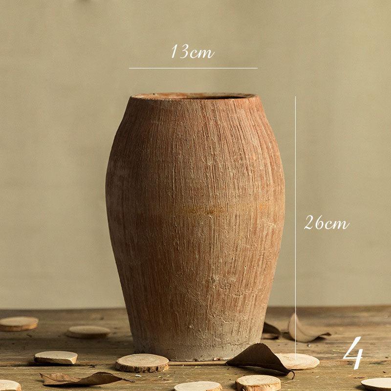 Stoneware Clay Pot Vase Decoration Flower Pot Living Room - Pacisia