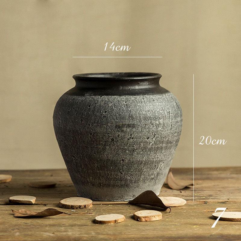 Stoneware Clay Pot Vase Decoration Flower Pot Living Room - Pacisia