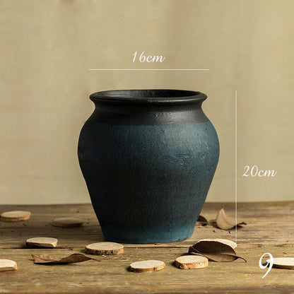 Stoneware Clay Pot Vase Decoration Flower Pot Living Room - Pacisia