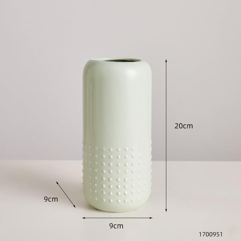Straight Ceramic Vase Modern Minimalist Decoration Table Insert - Pacisia