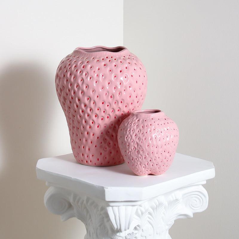 Strawberry Vase Ceramic Decoration Style Good-looking High-grade Hydroponic - Pacisia