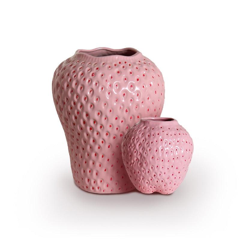 Strawberry Vase Ceramic Decoration Style Good-looking High-grade Hydroponic - Pacisia