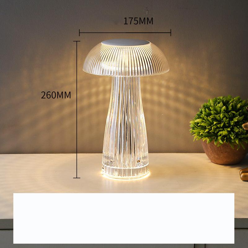 Creative Crystal Lamp Jellyfish Table Lamp Light Luxury Touch Decoration Home Decor - Pacisia