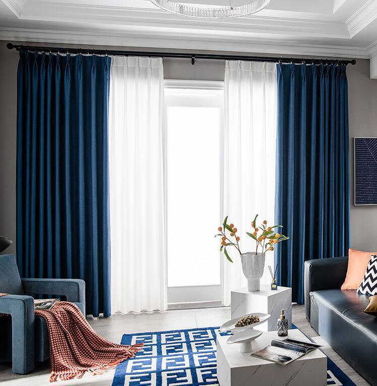 Super-Strong Soundproof Curtain for Bedroom - Full Shading, Sound-Absorbing, Dark Blue - Pacisia