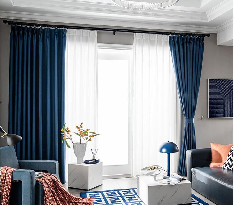 Super-Strong Soundproof Curtain for Bedroom - Full Shading, Sound-Absorbing, Dark Blue - Pacisia