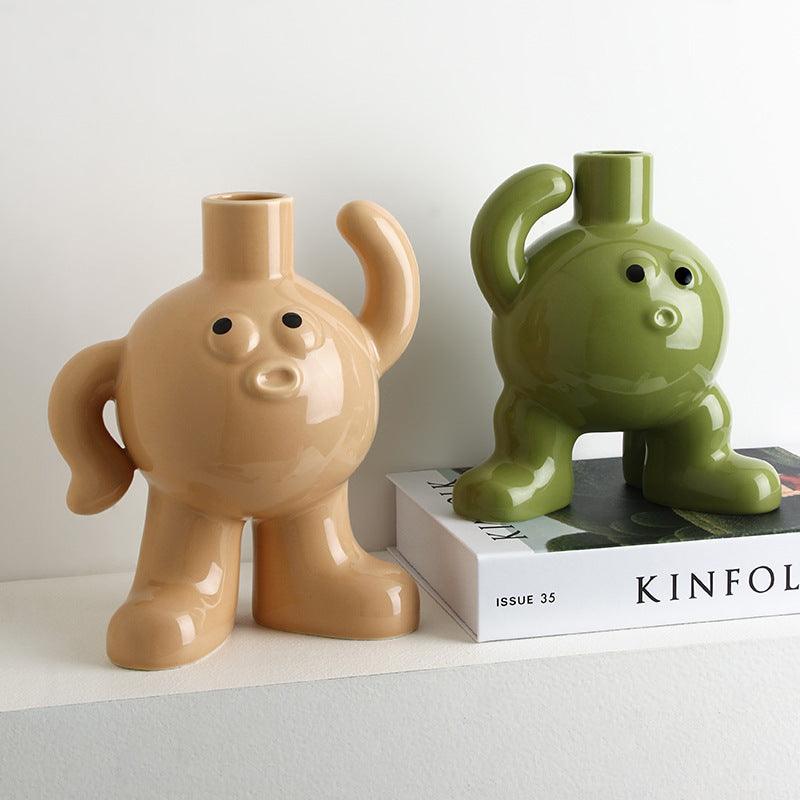 Table Of Porch Of Pottery And Porcelain Of Big Foot Floret Vase - Pacisia