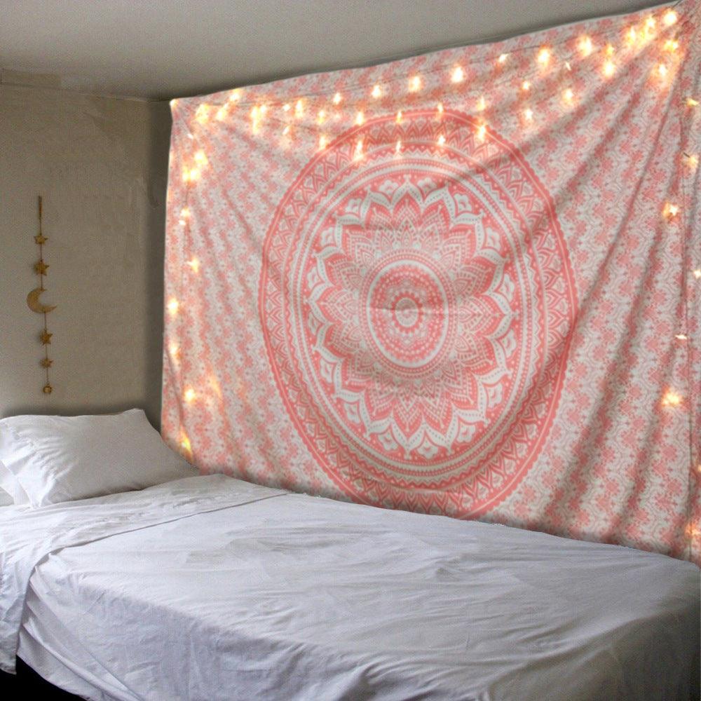 Tapestry Bedroom Hanging Cloth Mandala Flower Digital Printing Amazon Home Mural Curtain - Pacisia