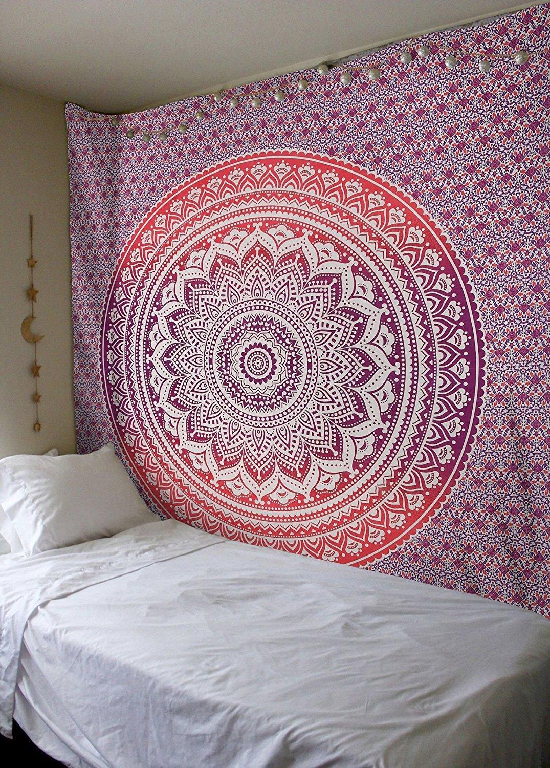 Tapestry Bedroom Hanging Cloth Mandala Flower Digital Printing Amazon Home Mural Curtain - Pacisia