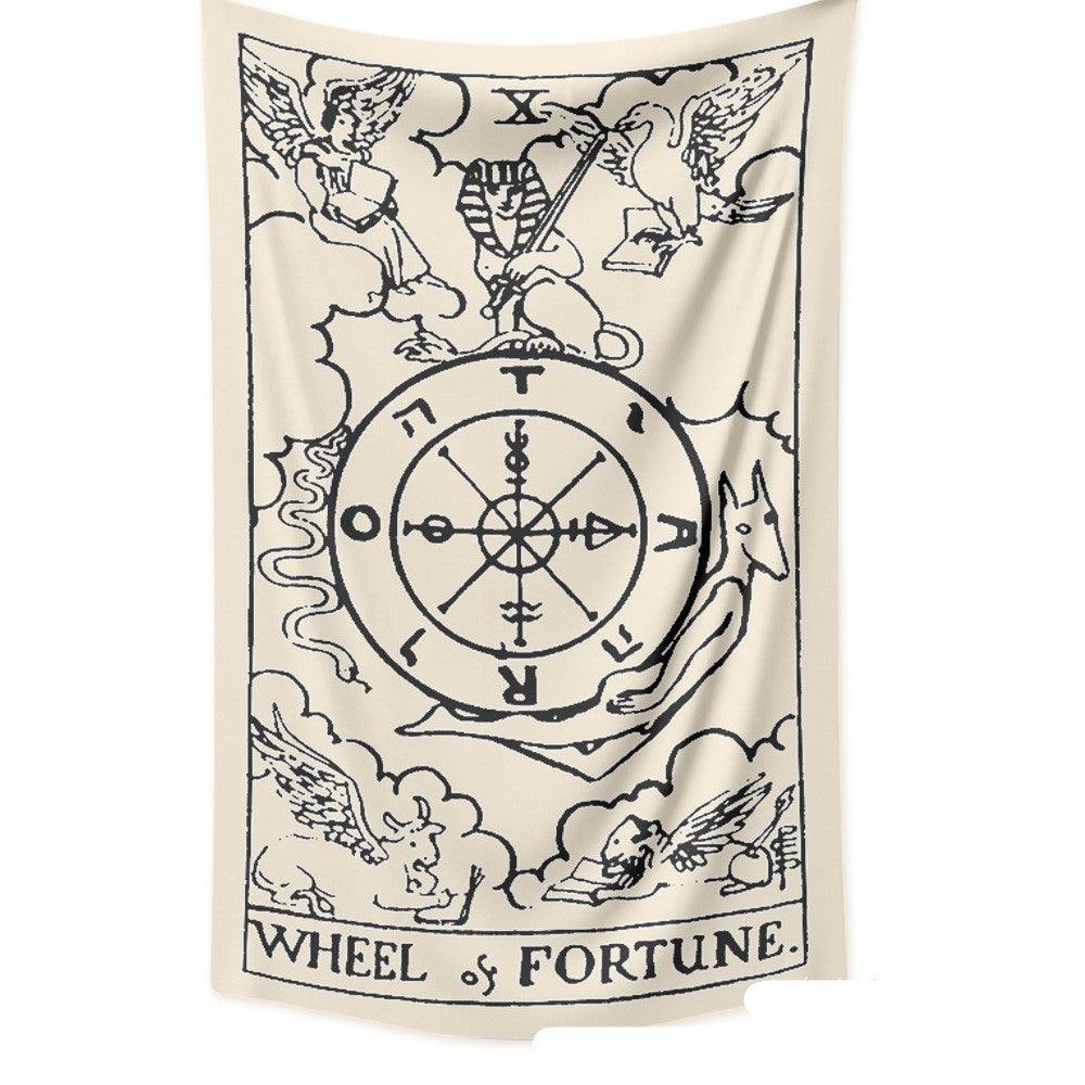 Tarot Card Destiny Astrology Divination Retro Tapestry Wall Tapestry - Pacisia