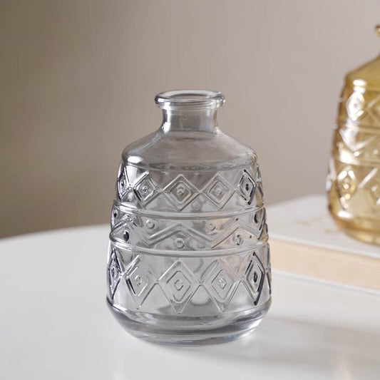Thicken Nordic Embossed Retro Glass Vase - Pacisia