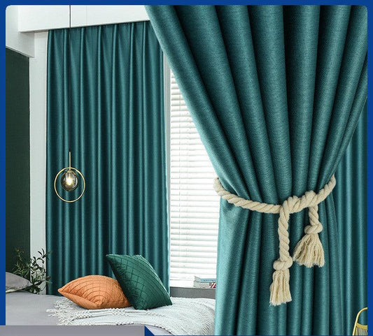 Thickening Double-sided Linen High Shading Jacquard Curtain - Pacisia