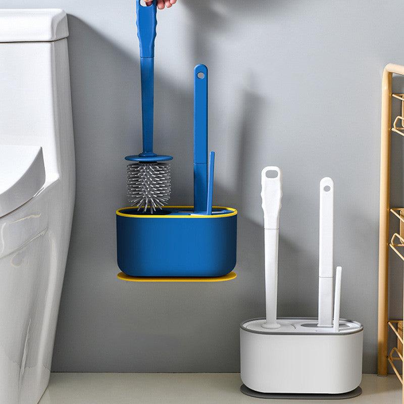 Three-in-one Long-handled Soft Rubber Toilet Brush - Pacisia