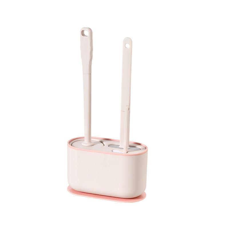 Three-in-one Long-handled Soft Rubber Toilet Brush - Pacisia