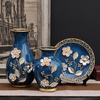 Three-piece European-style Ceramic Vase - Pacisia