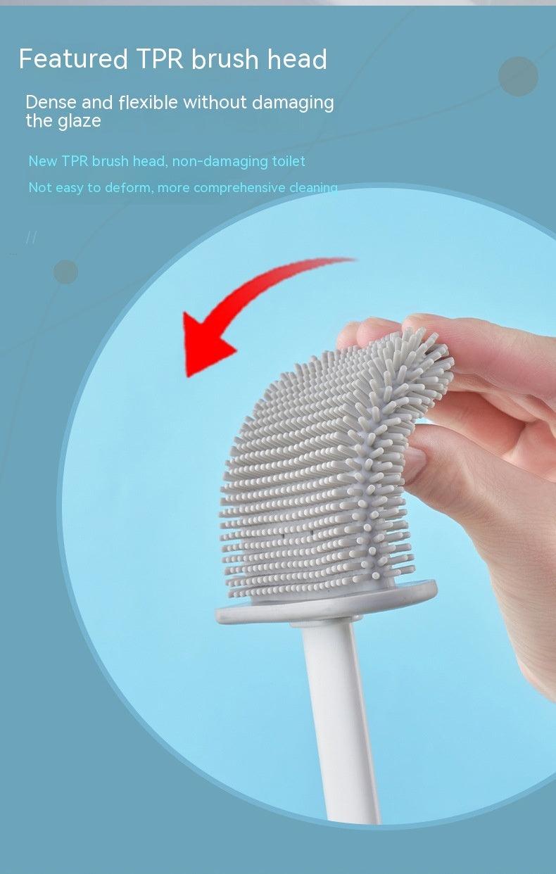 Toilet Brush Household No Dead Angle Mimic Silicone - Pacisia