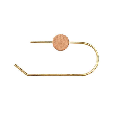 Toilet Paper Nordic Brass Solid Wood Rack - Pacisia