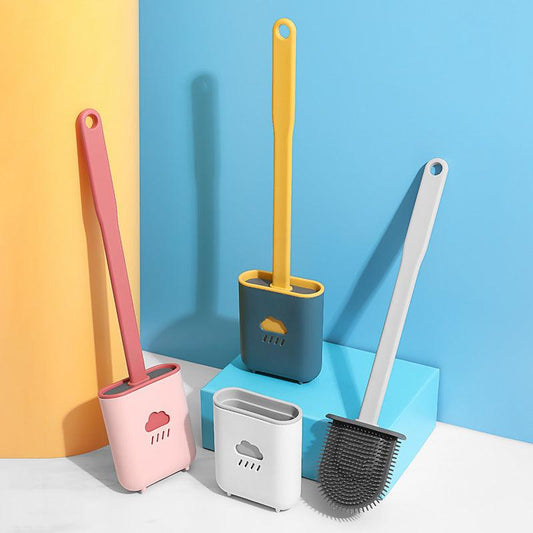 Toilet Soft Glue Dead Corner Cleaning Toilet Gap Long Handle Toilet Toilet Brush - Pacisia