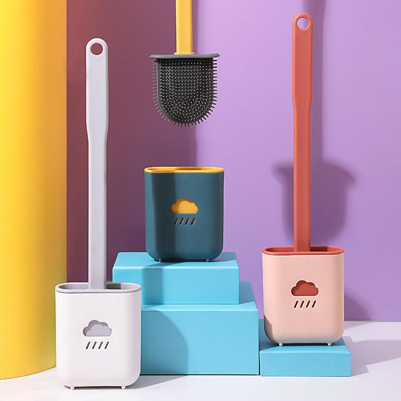 Toilet Soft Glue Dead Corner Cleaning Toilet Gap Long Handle Toilet Toilet Brush - Pacisia