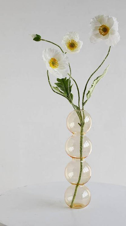 Transparent Glass Gourd Small Vase Flower Arrangement Ddried Flowers Hydroponics - Pacisia