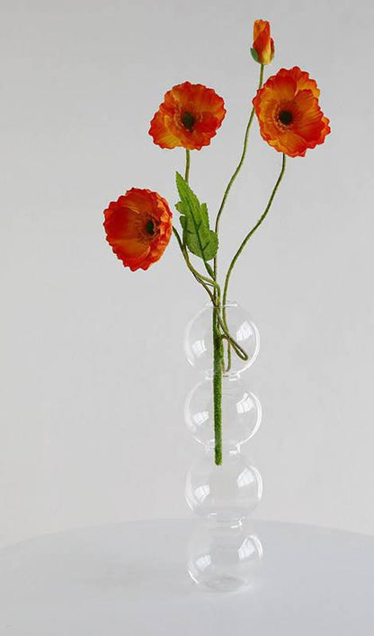 Transparent Glass Gourd Small Vase Flower Arrangement Ddried Flowers Hydroponics - Pacisia