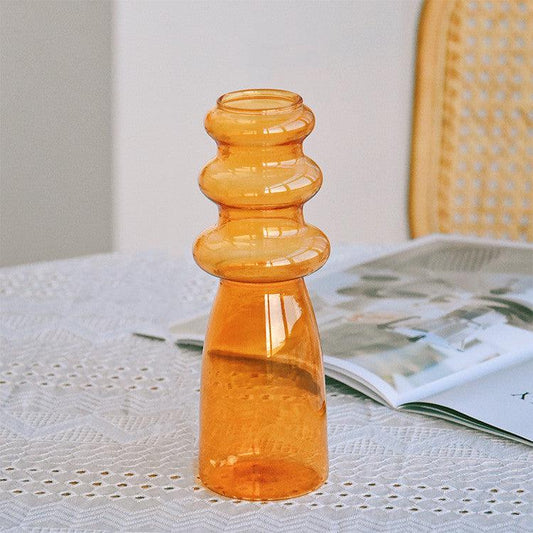 Transparent Glass Vase Colorful Small Vase Decoration Ornaments - Pacisia