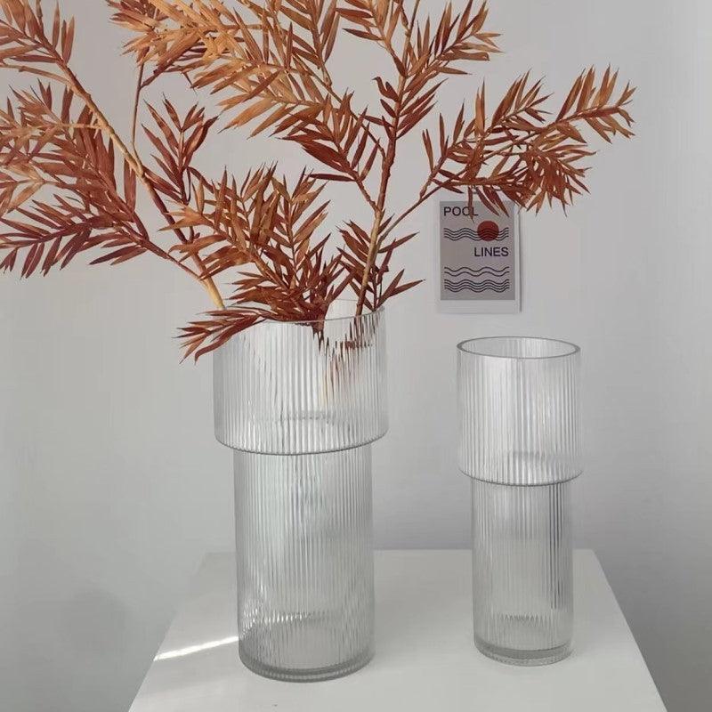 Transparent Vertical Torch Glass Vase - Pacisia