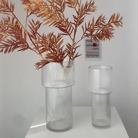 Transparent Vertical Torch Glass Vase - Pacisia