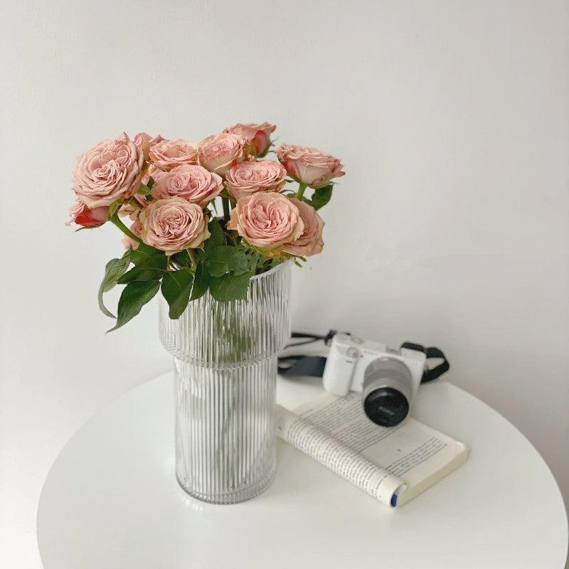 Transparent Vertical Torch Glass Vase - Pacisia