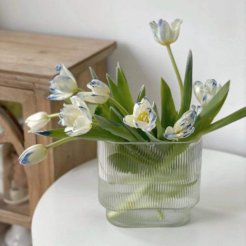 Transparent Vertical Torch Glass Vase - Pacisia
