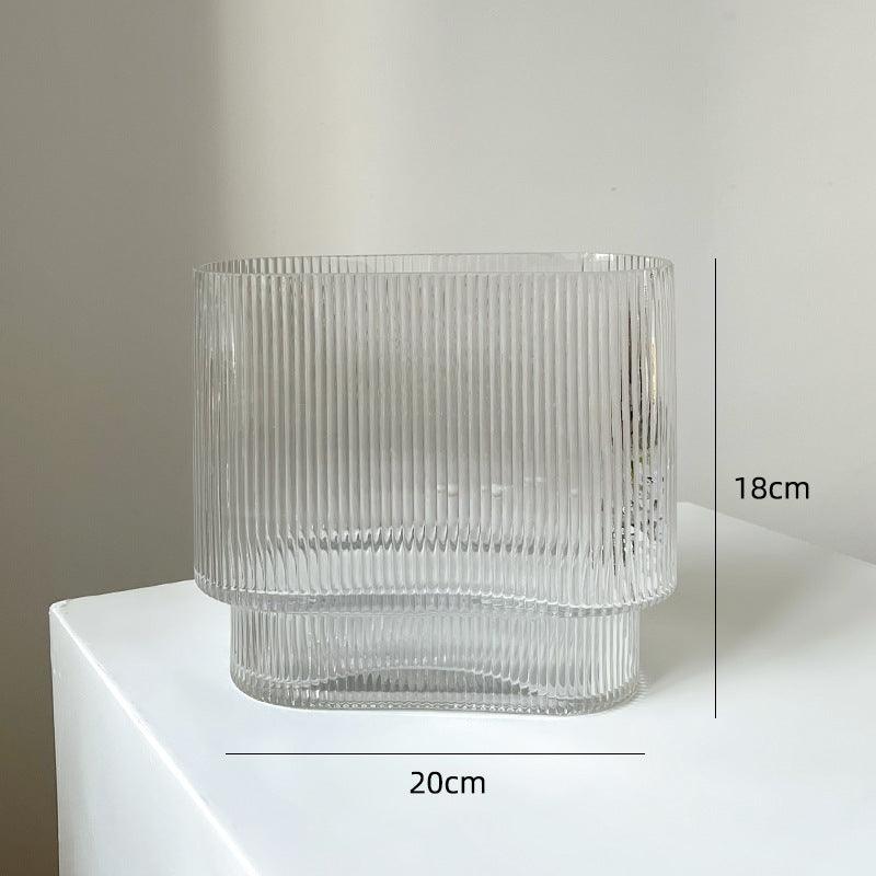 Transparent Vertical Torch Glass Vase - Pacisia