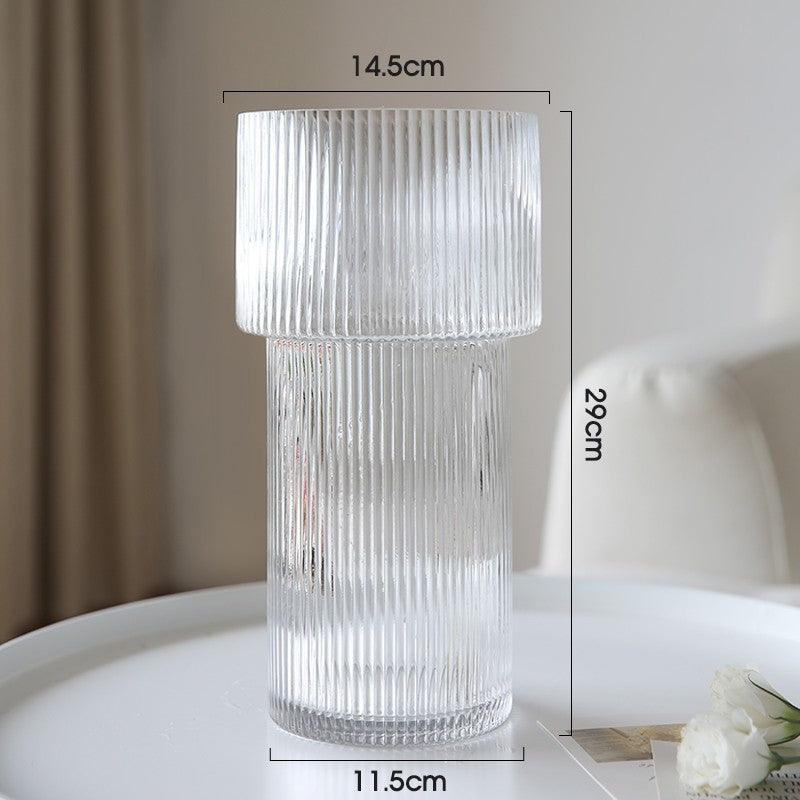 Transparent Vertical Torch Glass Vase - Pacisia