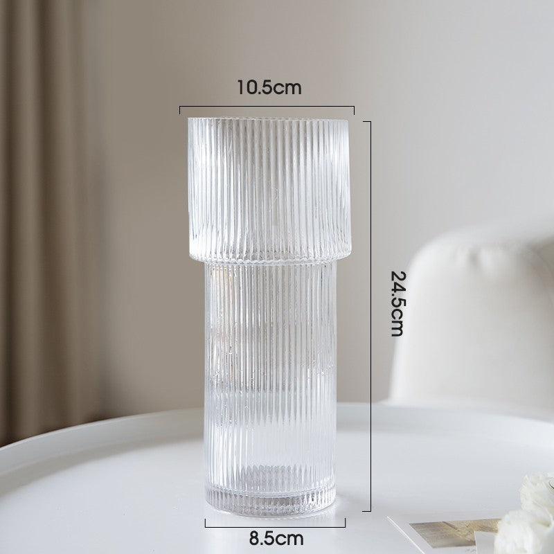 Transparent Vertical Torch Glass Vase - Pacisia