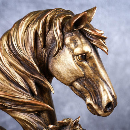 Trongwell Home Decor Bronze Horse Sculpture Statue Living Room - Pacisia