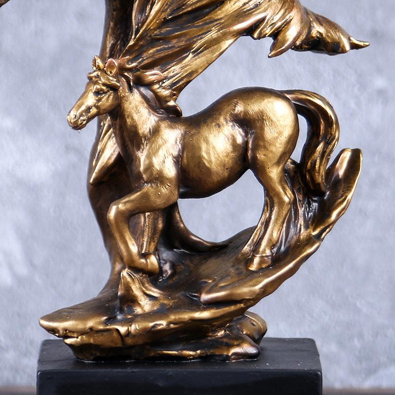 Trongwell Home Decor Bronze Horse Sculpture Statue Living Room - Pacisia