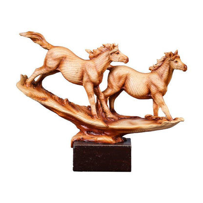 Trongwell Home Decor Bronze Horse Sculpture Statue Living Room - Pacisia