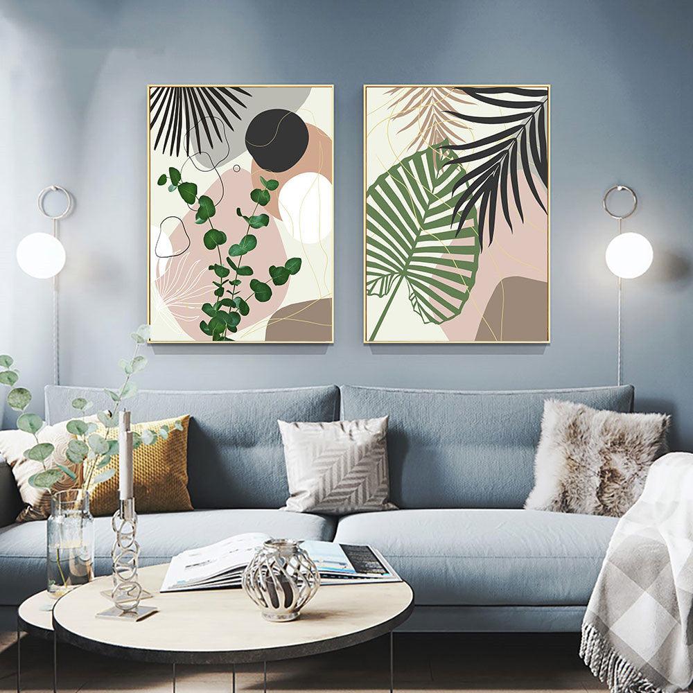 Tropical Plant Leaf Wall Art Canvas Painting - Modern Home Decor - Pacisia