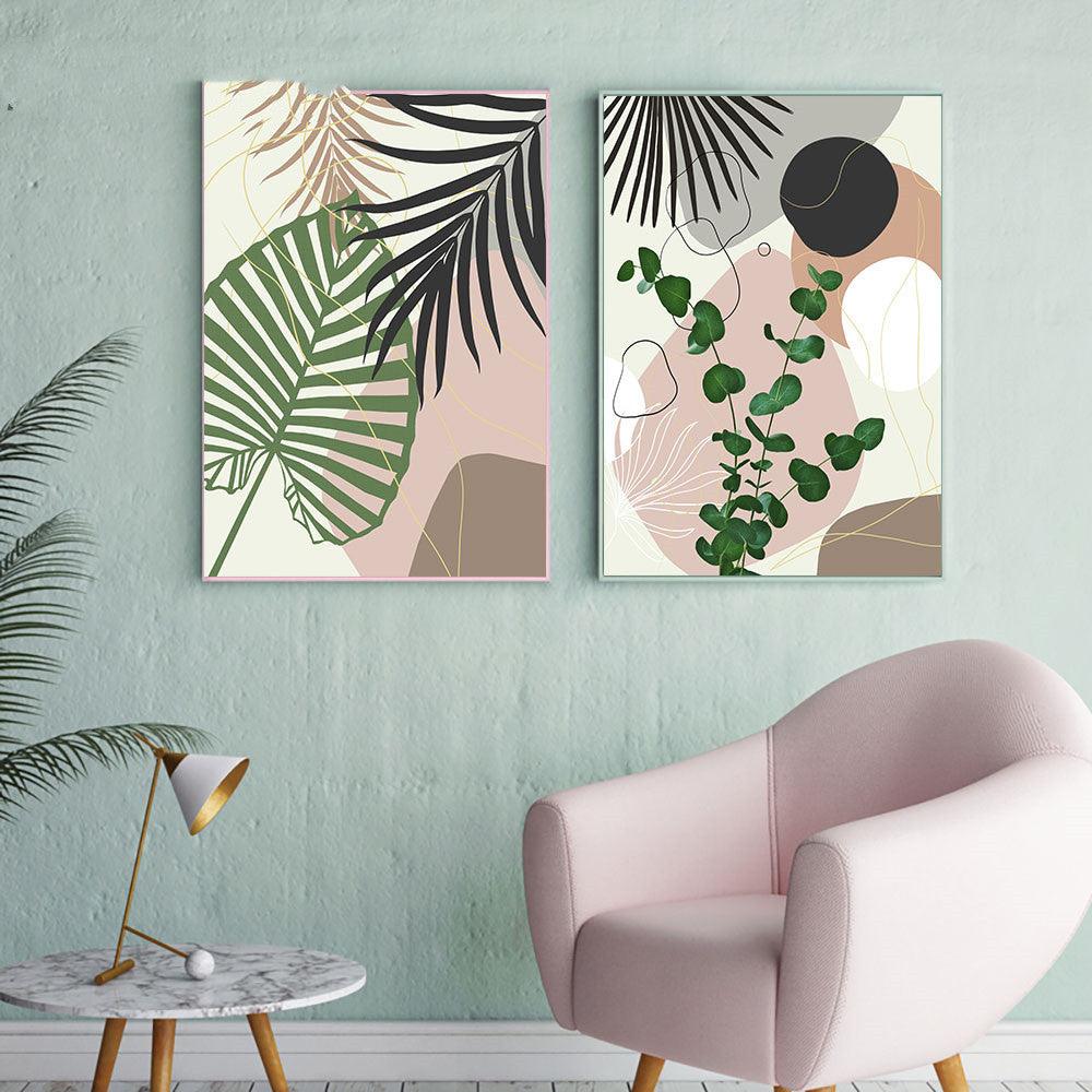 Tropical Plant Leaf Wall Art Canvas Painting - Modern Home Decor - Pacisia